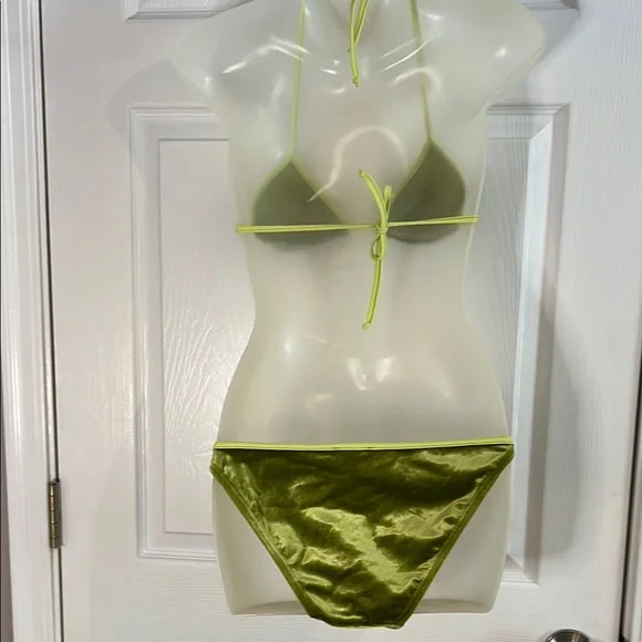 NWOT Christian Lacroix Green Swimwear bikini - Picture 5 of 10